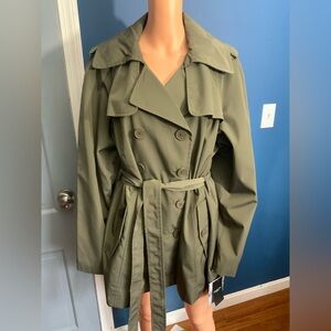 London Fog Sage Green Trench Coat